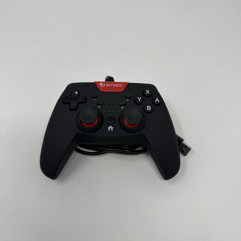 Ematic Nintendo Switch Wired Controller NSWC012W Black And Red